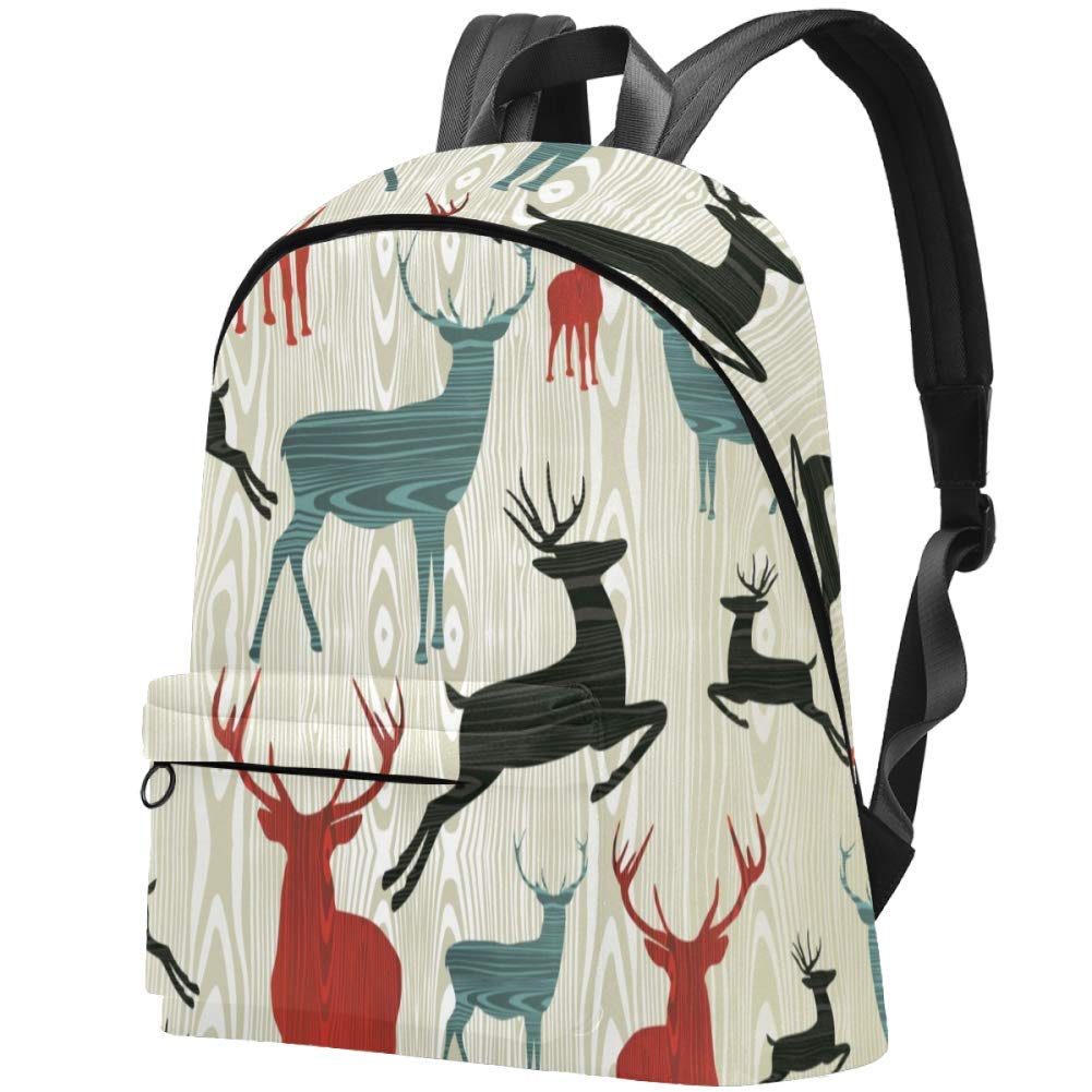 Stylish Elk Print Women's Backpack - Durable Travel & Everyday Purse for Work, School & Outdoor Adventures