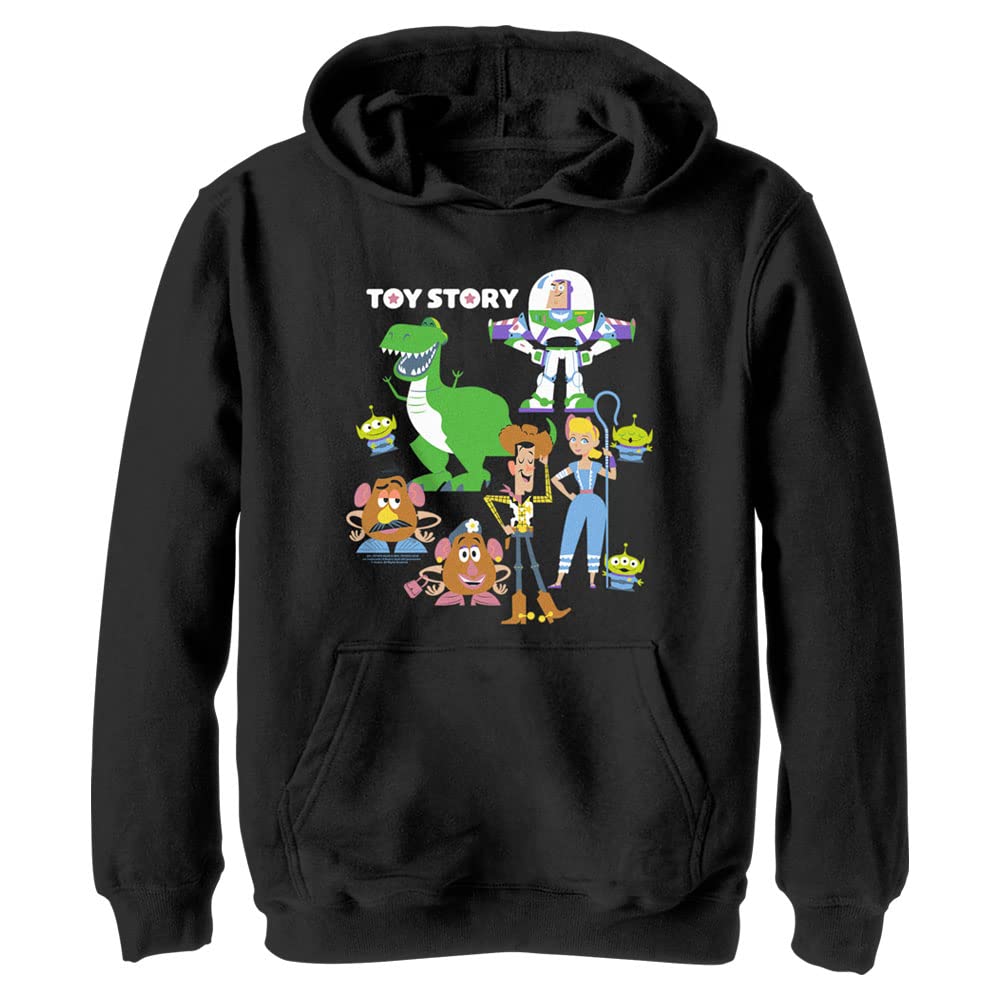 Disney Toy Story Kids' Front Hoodie - Soft Cotton Pullover with Buzz Lightyear Print - Perfect for School, Playdates & Family Outings