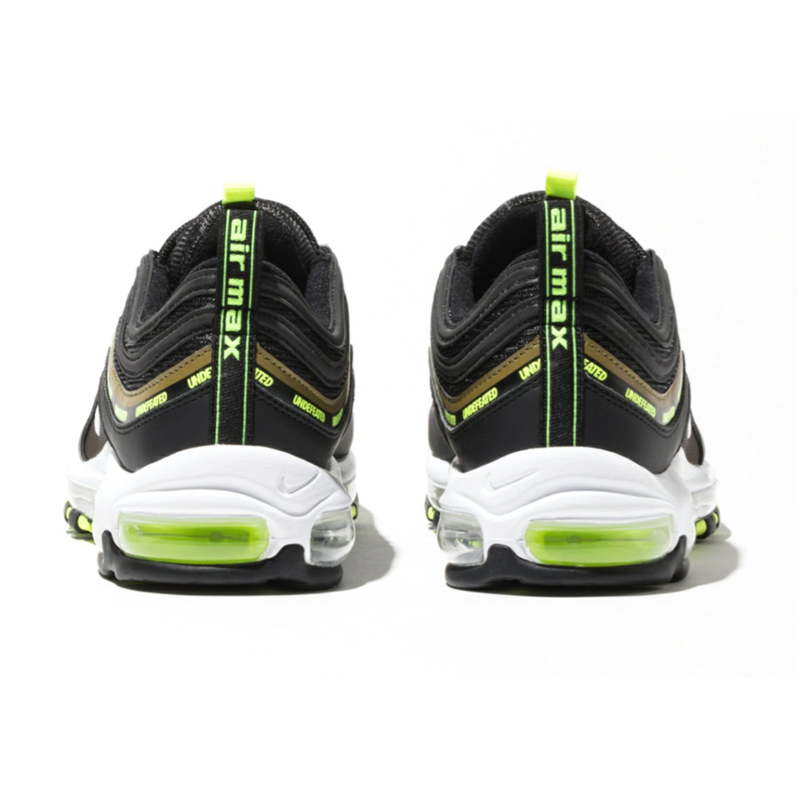 Nike x Undefeated Air Max 97 Sneakers - Black & Volt Colorway - Men's Running Shoes for Gym & Streetwear Fashion