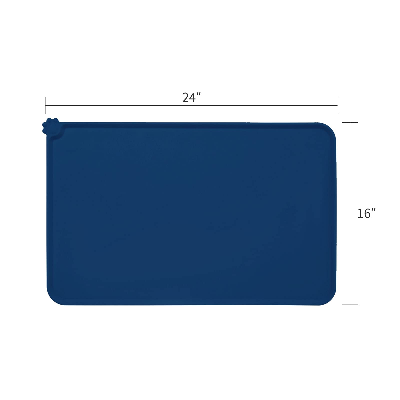 AUDWUD Non-Slip Silicone Pet Feeding Mat - Waterproof Dog Bowl Pad for Food & Water - Perfect for Messy Eaters & Spill Protection in Kitchen or Outdoor Use
