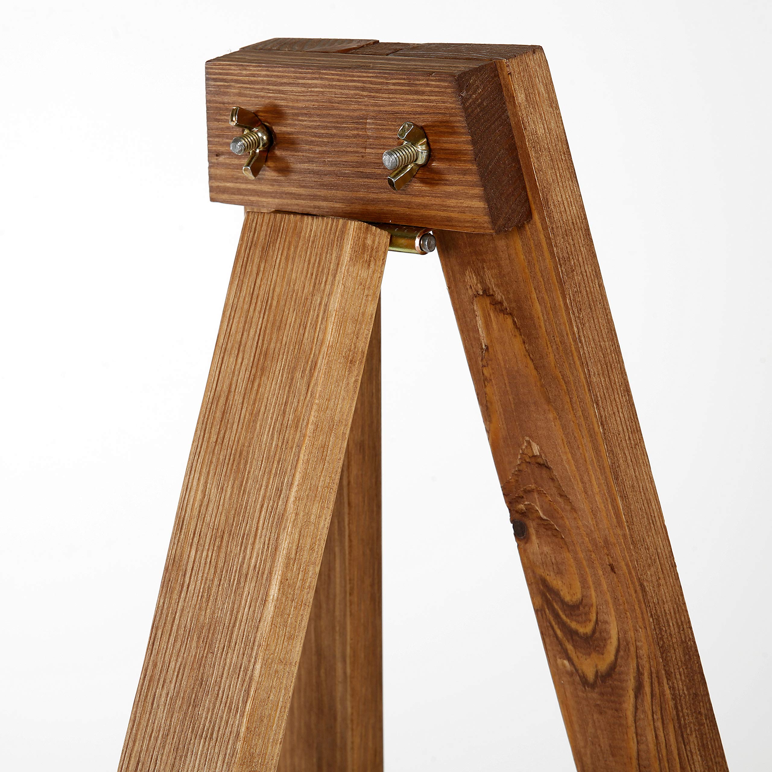 Premium Adjustable Wooden Art Easel Stand - Rustic Dark Wood Tripod Display for Artists, Painting, Drawing & Canvas (23.43x62.80 Inches) - Perfect for Studios, Classrooms, Weddings & Home Decor