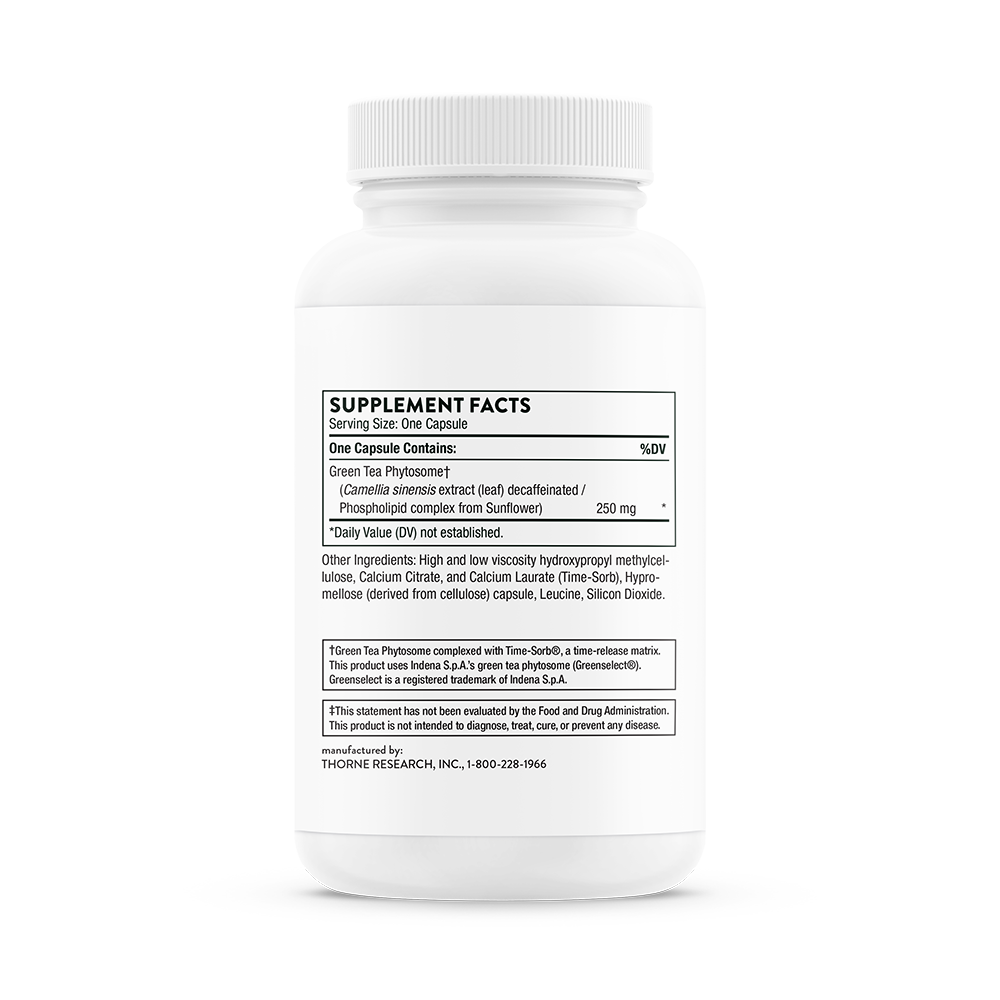 Thorne Green Tea Phytosome (SB336) - Premium Green Tea Extract for Weight Loss & Antioxidant Support - Perfect for Daily Detox & Energy Boost