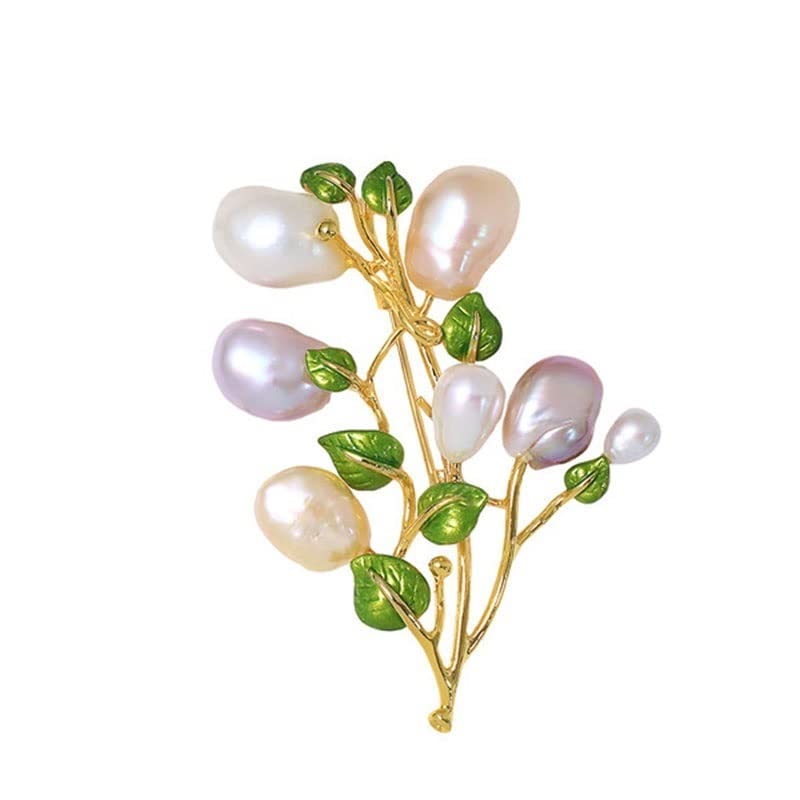 Elegant Pearl Flower Branch Brooch for Women - Luxury Wedding & Banquet Jewelry Pin - Fashionable Costume Accessory for Bridal, Prom & Formal Events