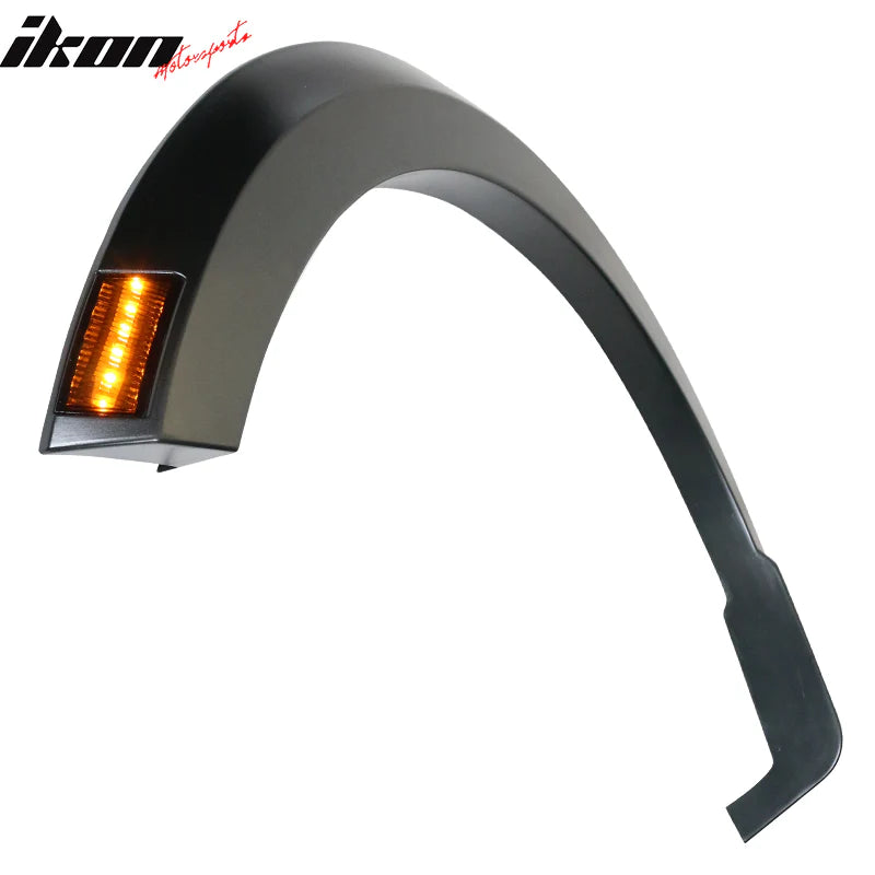 2021-2025 Ford F150 R-Style Matte Black Fender Flares - Durable PP Injection Molded Wheel Arch Covers for Off-Road Protection & Stylish Look