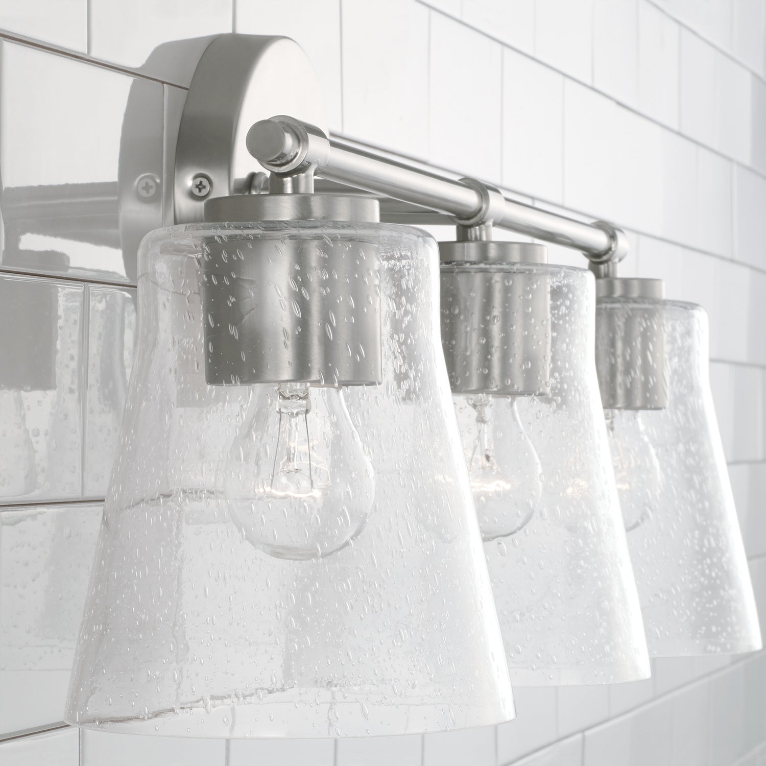 Capital Lighting Three Light Vanity - Modern Bathroom Vanity Lights for Mirror, Hollywood Style Dressing Room Lighting Fixture (Perfect for Bedroom, Bathroom, and Makeup Area)