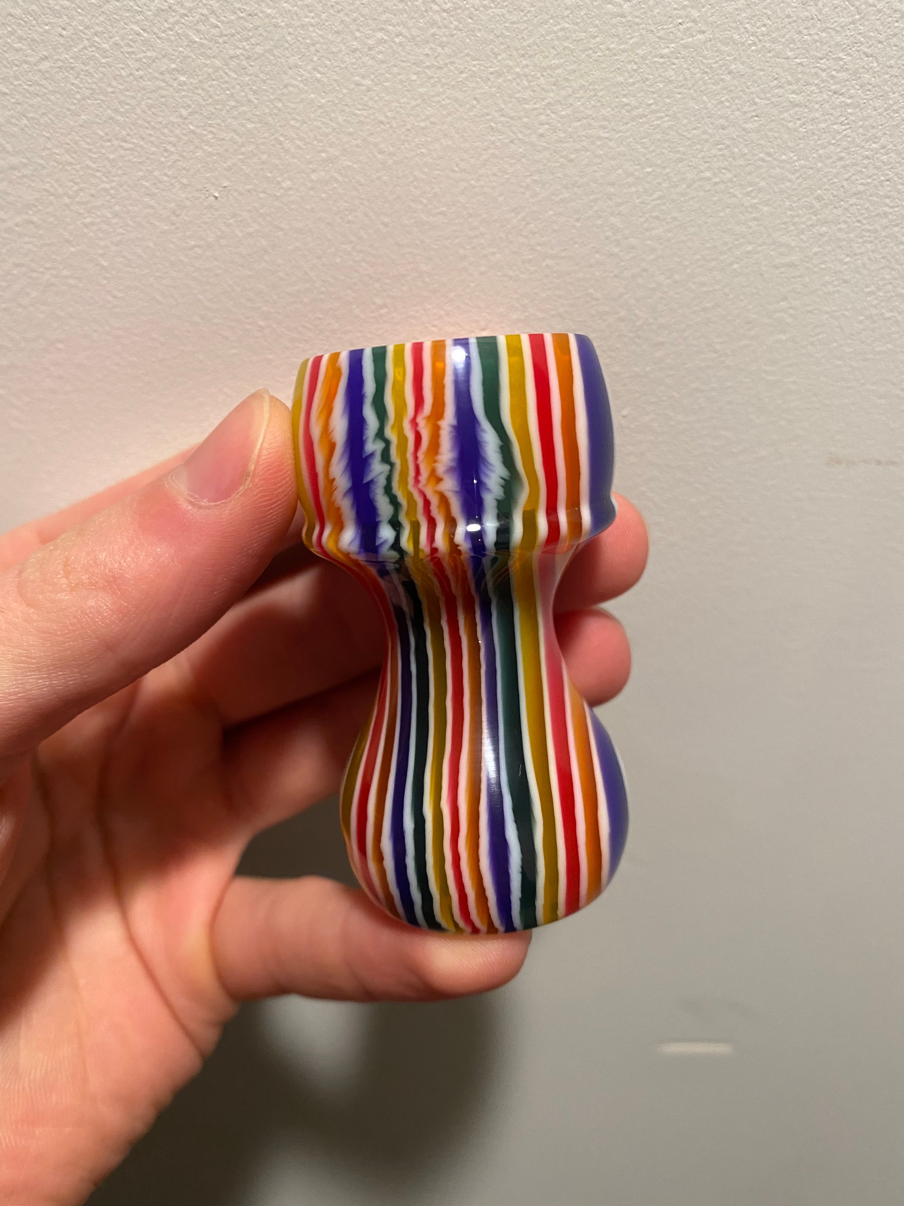 Handcrafted Candy Stripe Shaving Brush Handle for 24mm & 26mm Knots - Factory Second - Perfect for Wet Shaving & Grooming Gifts