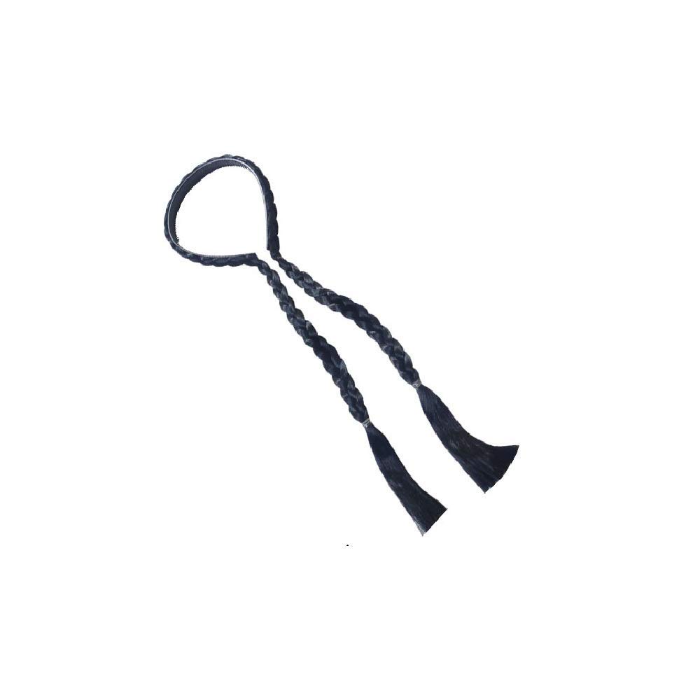 HIMMU'S FASHION HUB Handmade Choti Headband - Braid Covered Plastic Hoop Hair Extension for Women & Girls (Pack of 1) | Perfect for Weddings, Parties, Cosplay and Daily Fashion Accessories