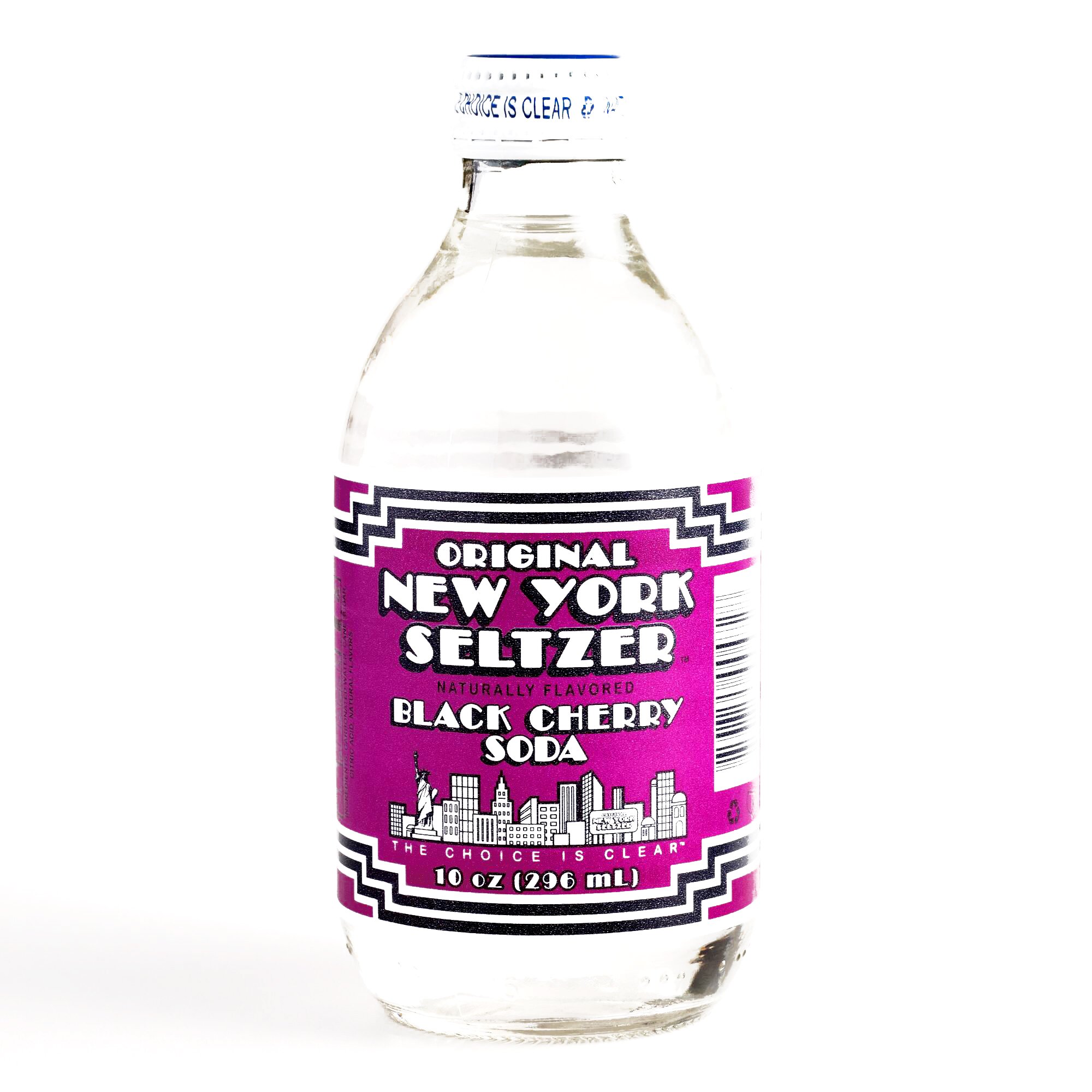 Original New York Seltzer Black Cherry Flavor - 10 oz Cans (Pack of 2) | Refreshing Sparkling Water for Parties, Picnics & Everyday Hydration