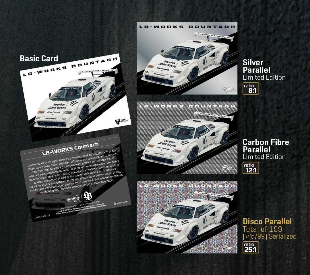 Liberty Walk Vol.1 Tarmac Cards Event Special Pack - Premium Collectible Trading Cards for Car Enthusiasts | Perfect for Gifts, Collections & Racing Events