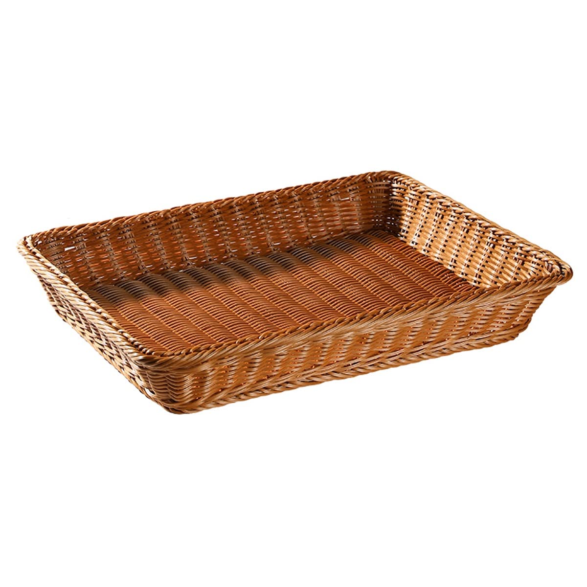 Hand Woven Plastic Fruit Basket - Durable Bread & Vegetable Display Basket for Kitchen, Supermarket, Dining Table | Perfect for Serving Snacks, Fruits & Bread Storage | Eco-Friendly Home Decor & Party Serving Tray