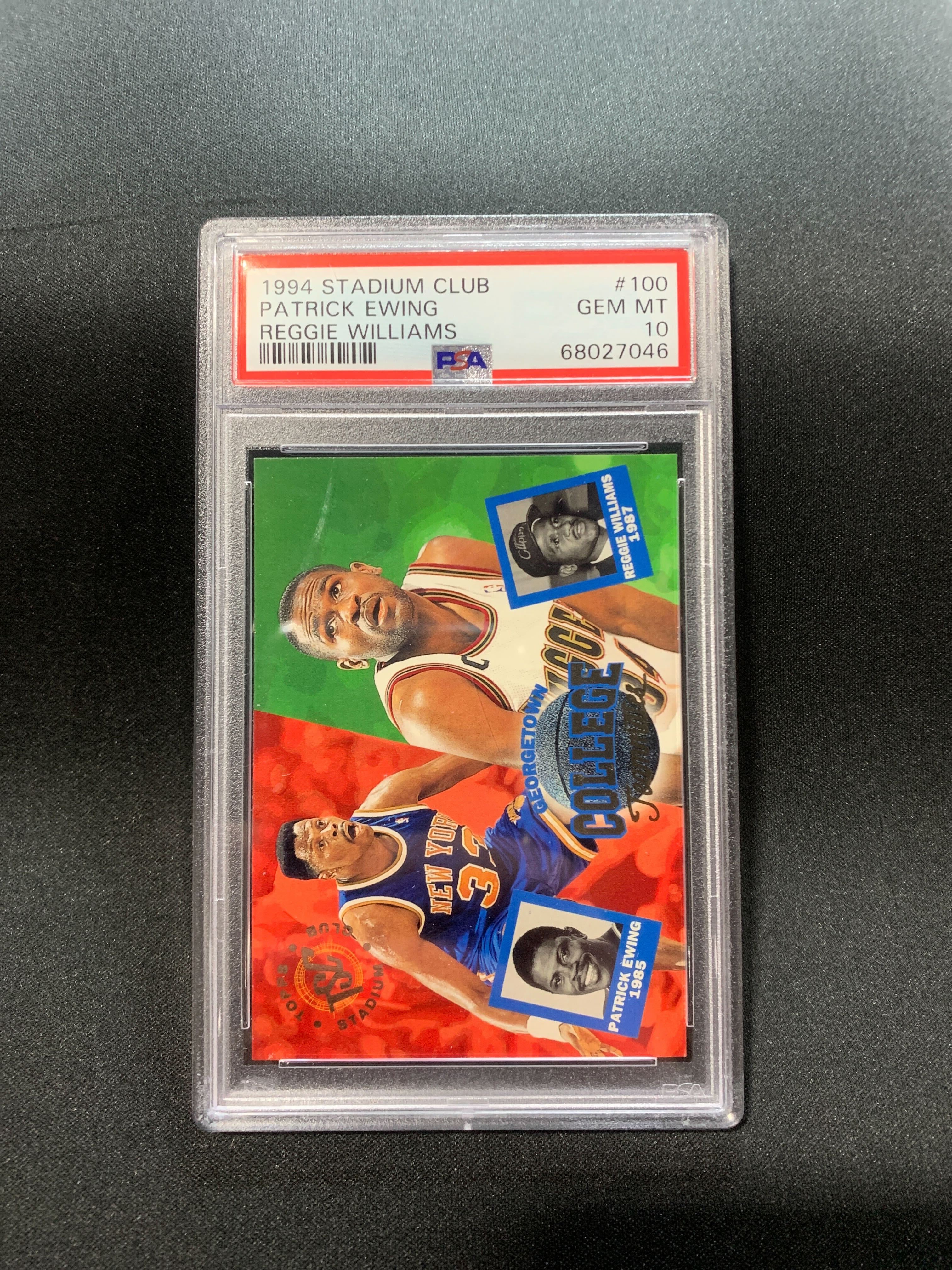 1994 Stadium Club Patrick Ewing Reggie Williams #100 PSA 10 Gem Mint Basketball Card - Perfect for Collectors, Investors & Sports Memorabilia Enthusiasts
