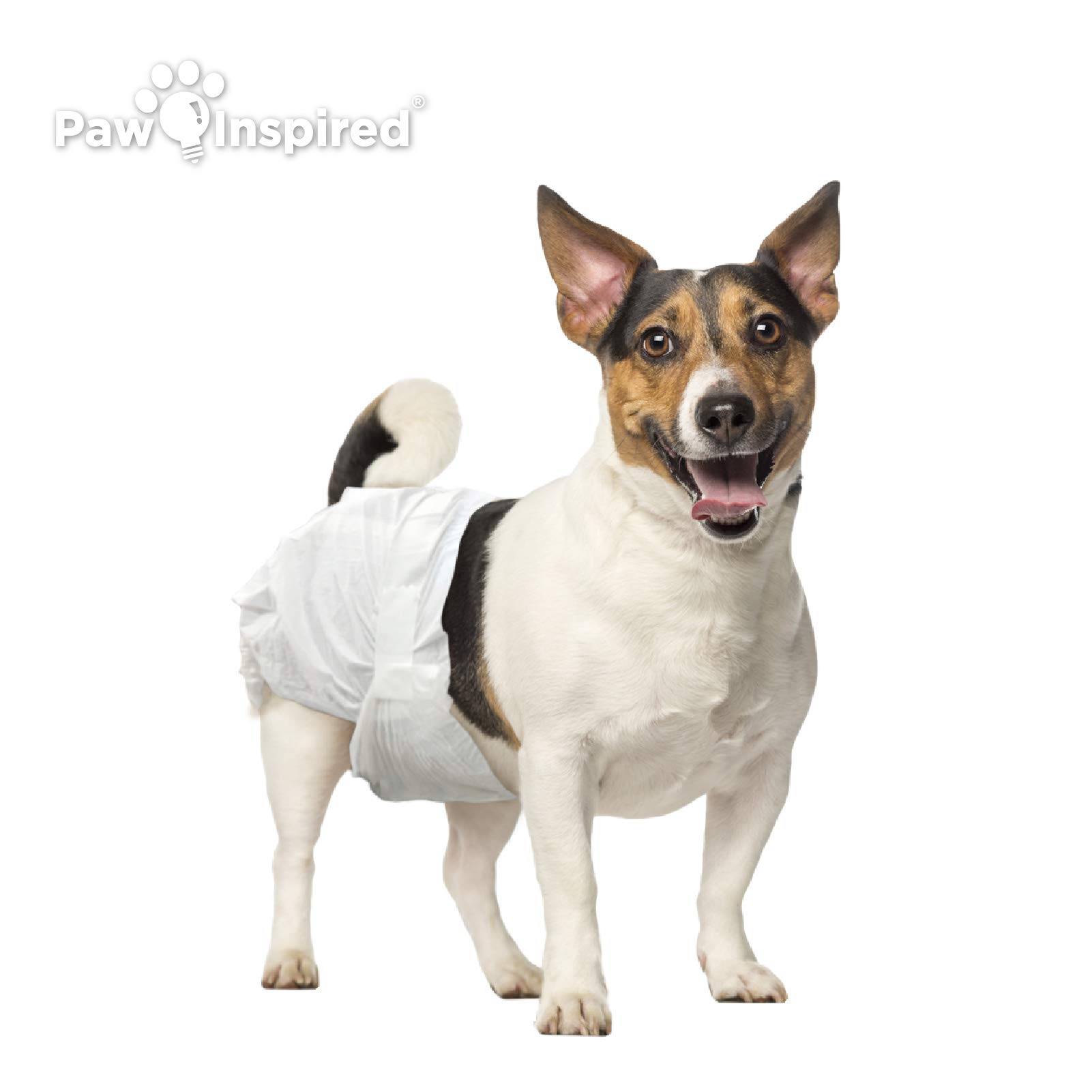 **Paw Inspired Disposable Dog Diapers for Female Dogs - Ultra Protection for Heat, Excitable Urination & Incontinence (144 Count, Medium) | Perfect for Home, Travel & Vet Visits**