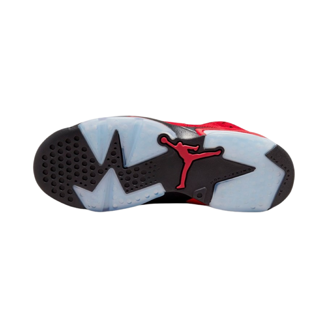 Air Jordan 6 Retro GS Toro Bravo Basketball Shoes - Varsity Red & Black Sneakers for Kids | Perfect for School, Sports & Casual Wear
