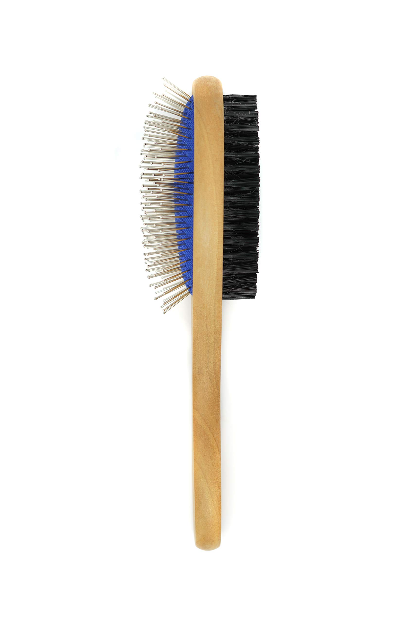 Premium Wooden Pet Brush for Dogs & Cats - 2 in 1 Grooming Tool for Shedding & Massage | Perfect for Daily Brushing, Detangling Fur & Bonding with Pets at Home