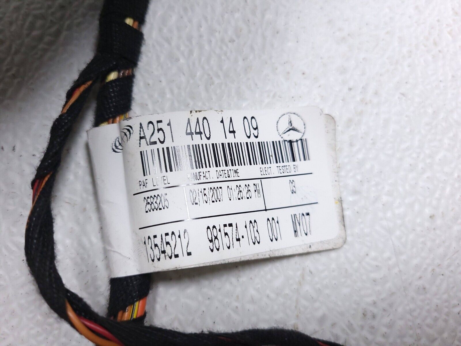 2006-2011 Mercedes ML500 Front Left Driver Side Door Wire Harness OEM Replacement - Perfect for Electrical Repairs & DIY Car Maintenance