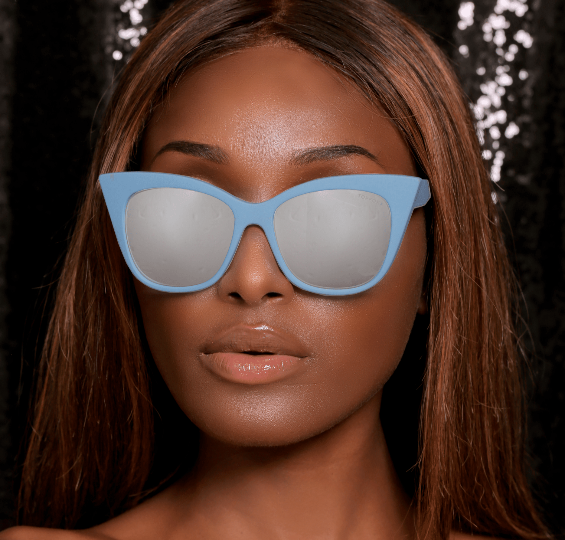 Venice Cateye Sunglasses - Blue & Silver Gradient Fashion Shades for Women - Perfect for Beach, Driving & Outdoor Activities