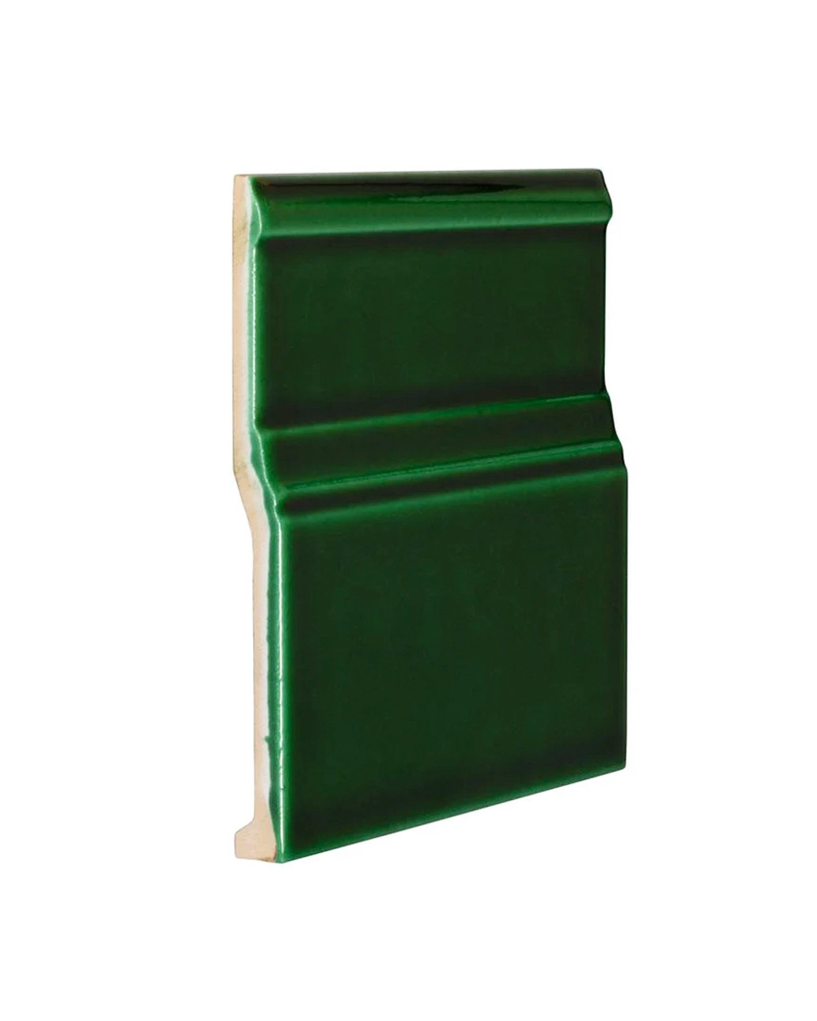 Kakel Victoria Floor Skirting 15 x 15 cm Bottle Green - Perfect for Bathroom & Kitchen Tile Baseboard Installation