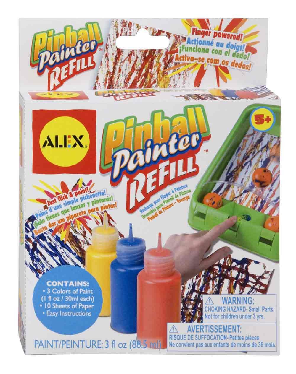 ALEX Toys PIN BALL PAINTER REFILL - 12 Pack Non-Toxic Washable Paint for Kids Arts & Crafts - Perfect for DIY Projects, Birthday Parties & Classroom Activities
