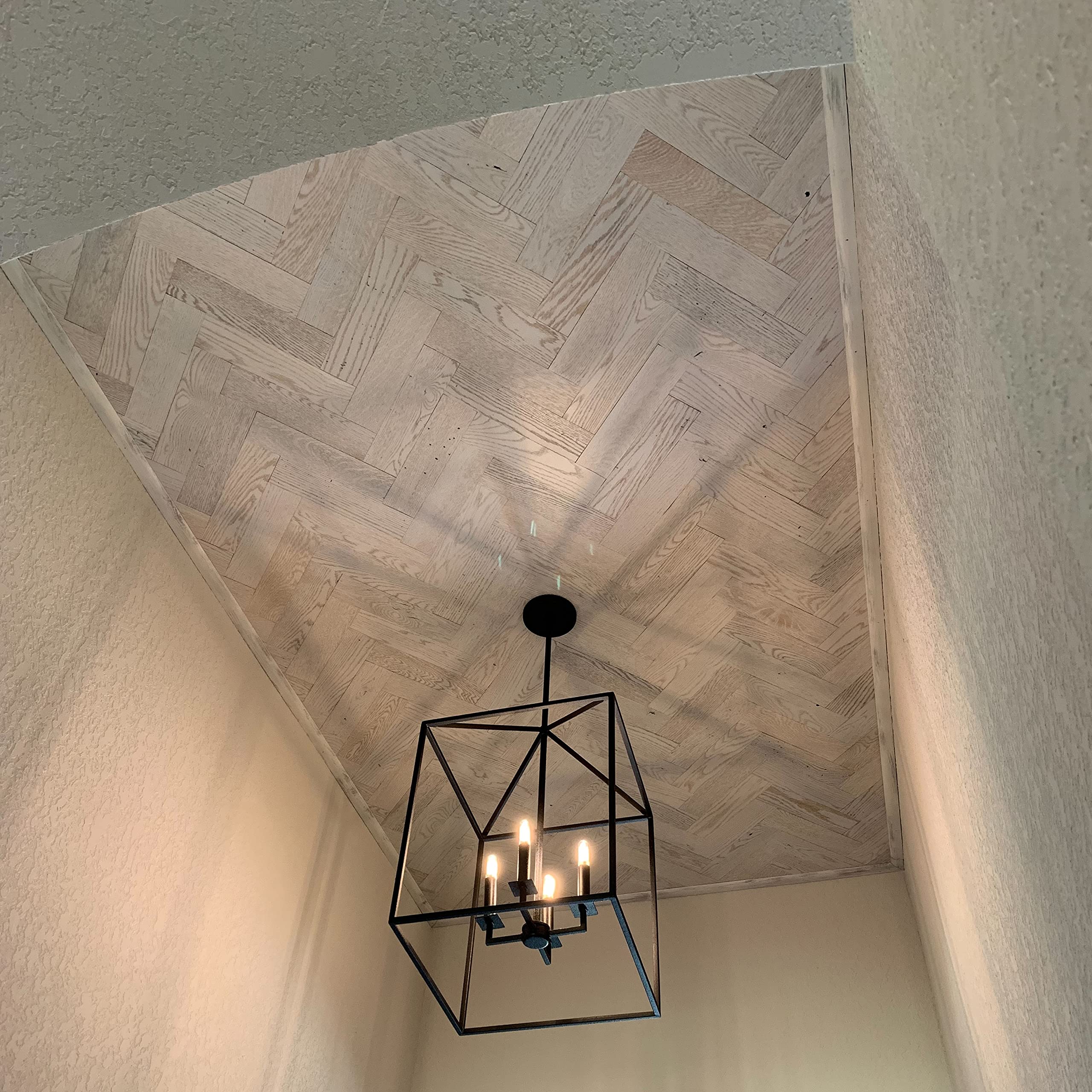 Timberchic Wooden Wall Planks - Peel & Stick Wall Paneling for DIY Accent Wall - Rustic Herringbone Pattern (3