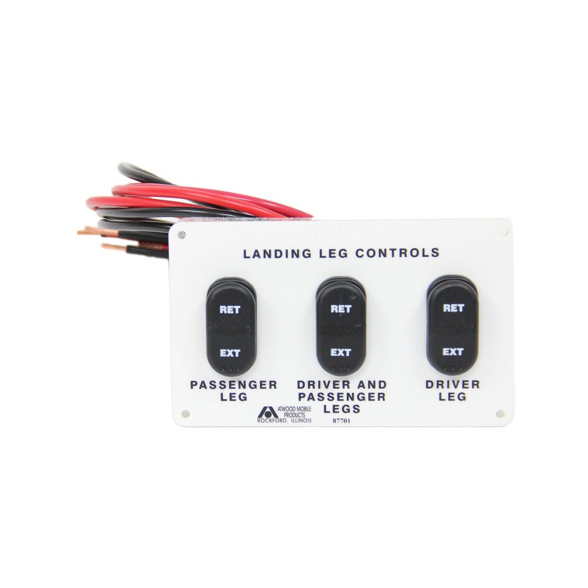 Atwood 87701 Fifth Wheel Landing Gear Dual Motor Switch - Heavy Duty RV Trailer Leveling System for Easy Setup & Stability | Camping, Travel, Outdoor Adventures