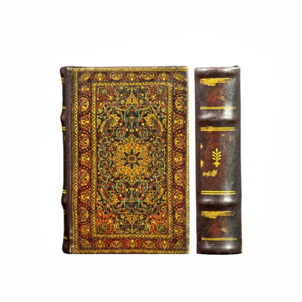 Persian Pattern Leather Book Box - Decorative Secret Storage Box for Jewelry & Valuables | Perfect for Home Decor, Gift Giving & Hidden Storage