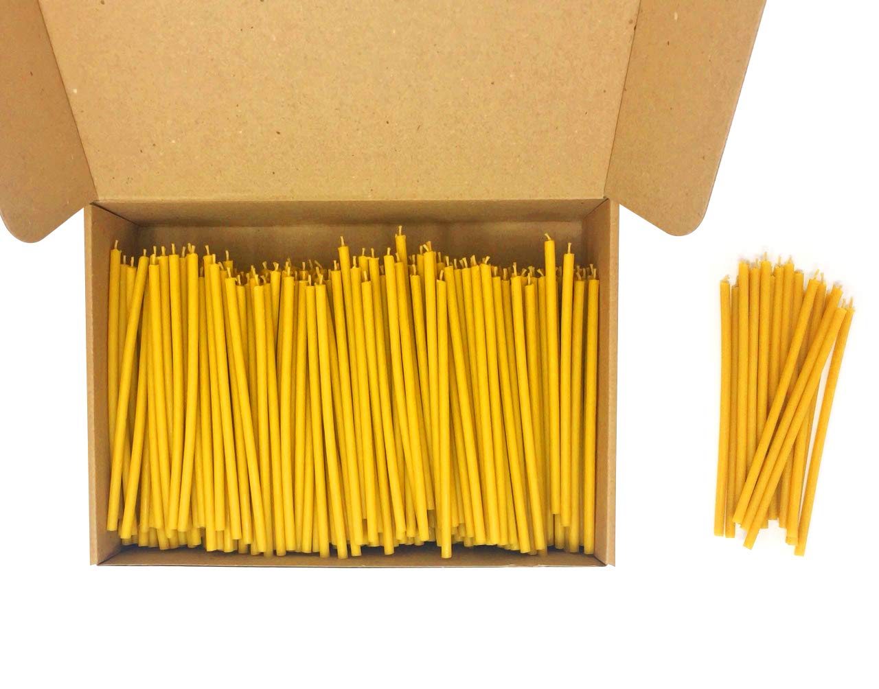 500 Votprof 100% Pure Beeswax Taper Candles (6.25 Inches) - Natural Honey Scented, Handmade, Eco-Friendly for Romantic Dinners, Weddings & Home Decor