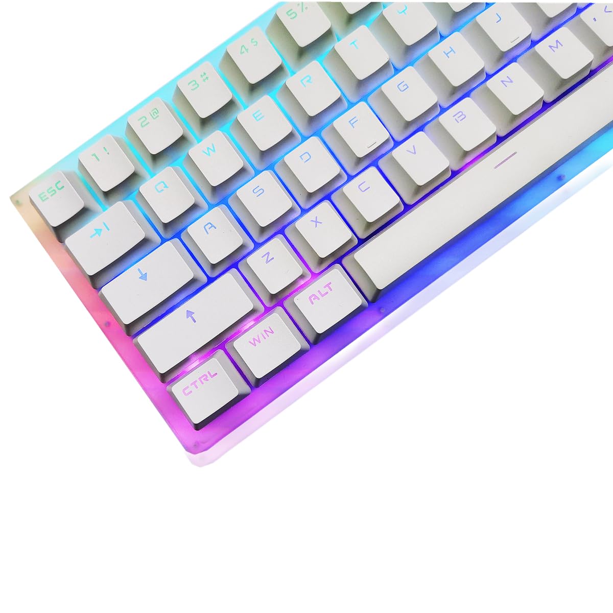 Womier K87 87-Key TKL Mechanical Gaming Keyboard - Gateron Brown/Yellow Switches, Hot-Swappable, RGB Backlit, Compact Design for PC, PS4, Xbox - Perfect for Gaming, Office Work & Typing (White)