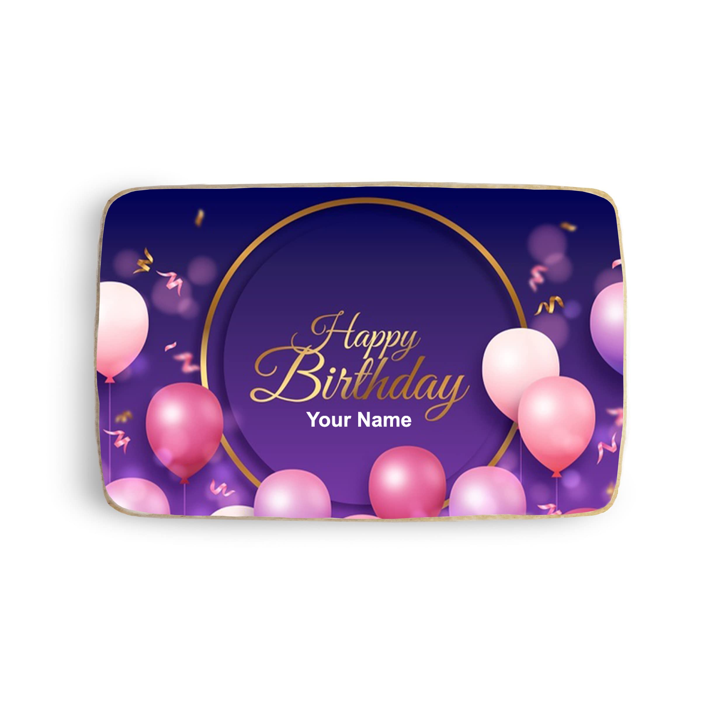 Custom Rectangle Happy Birthday Cookies - 4 Pack with Personalized Photos | Perfect for Birthdays, Anniversaries, and Special Celebrations