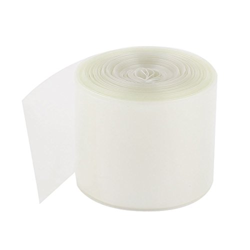 uxcell 50mm Clear PVC Heat Shrink Tubing Tube - 10 Meter Length for 2 x 18650 Batteries - Waterproof Insulation for DIY Electronics, Battery Packs, and Wire Protection