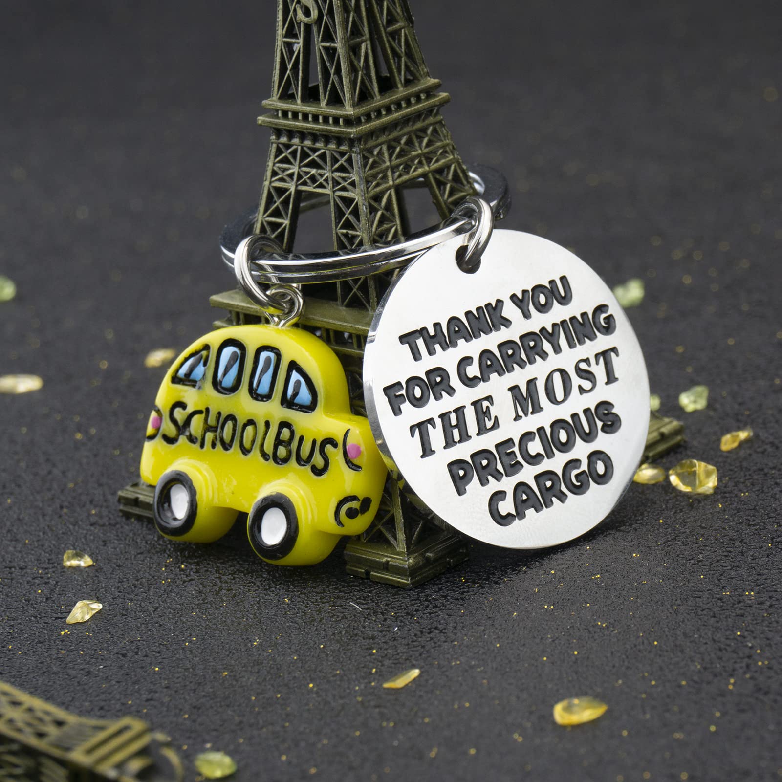 Funny Bus Driver Gifts - Appreciation Keychain for Men & Women - Perfect Thank You, Christmas, Birthday & Thanksgiving Present - Great for School Bus Drivers, Transportation Workers & Public Service Professionals