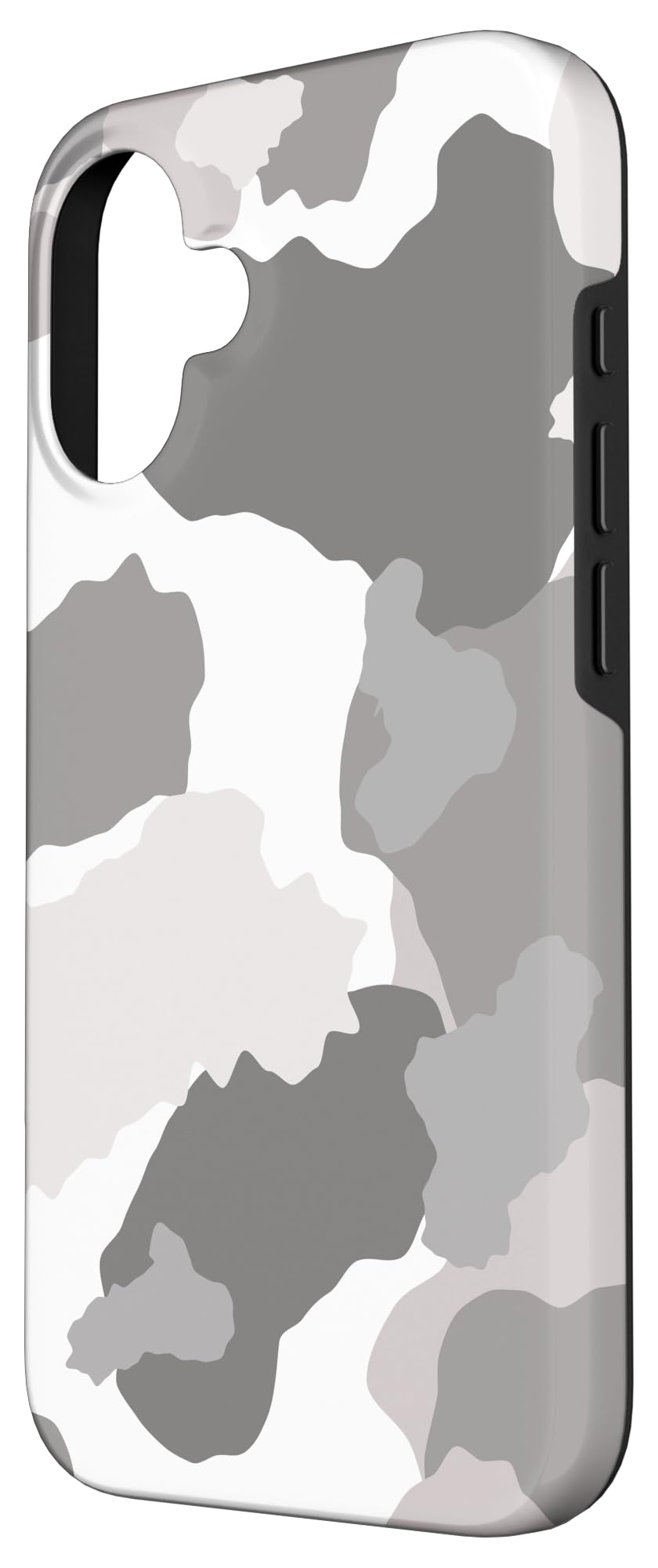 iPhone 16 Case - White Grey Camo Camouflage Protective Cover | Slim Fit Shockproof Phone Case for Everyday Use, Outdoor Activities & Travel Protection