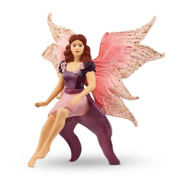 Fairy in Flight on Glam Owl - Whimsical Fairy Garden Decor for Outdoor & Indoor Use - Perfect for Fairy Gardens, Home Decor, and Gift Giving