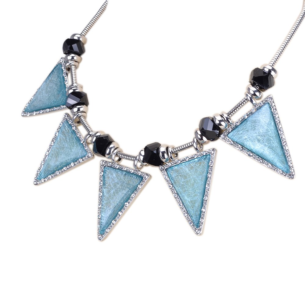BPC Triangle Pendant Necklace with Natural Gemstone - Elegant Women's Jewelry Gift for Birthday, Anniversary & Special Occasions | Perfect for Everyday Wear, Date Nights & Gifting