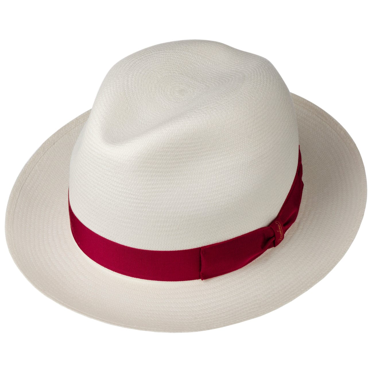 Borsalino Small Panama Hat with Grosgrain Trim - Classic Summer Straw Hat for Women, Beach Vacation, Garden Party & Outdoor Events