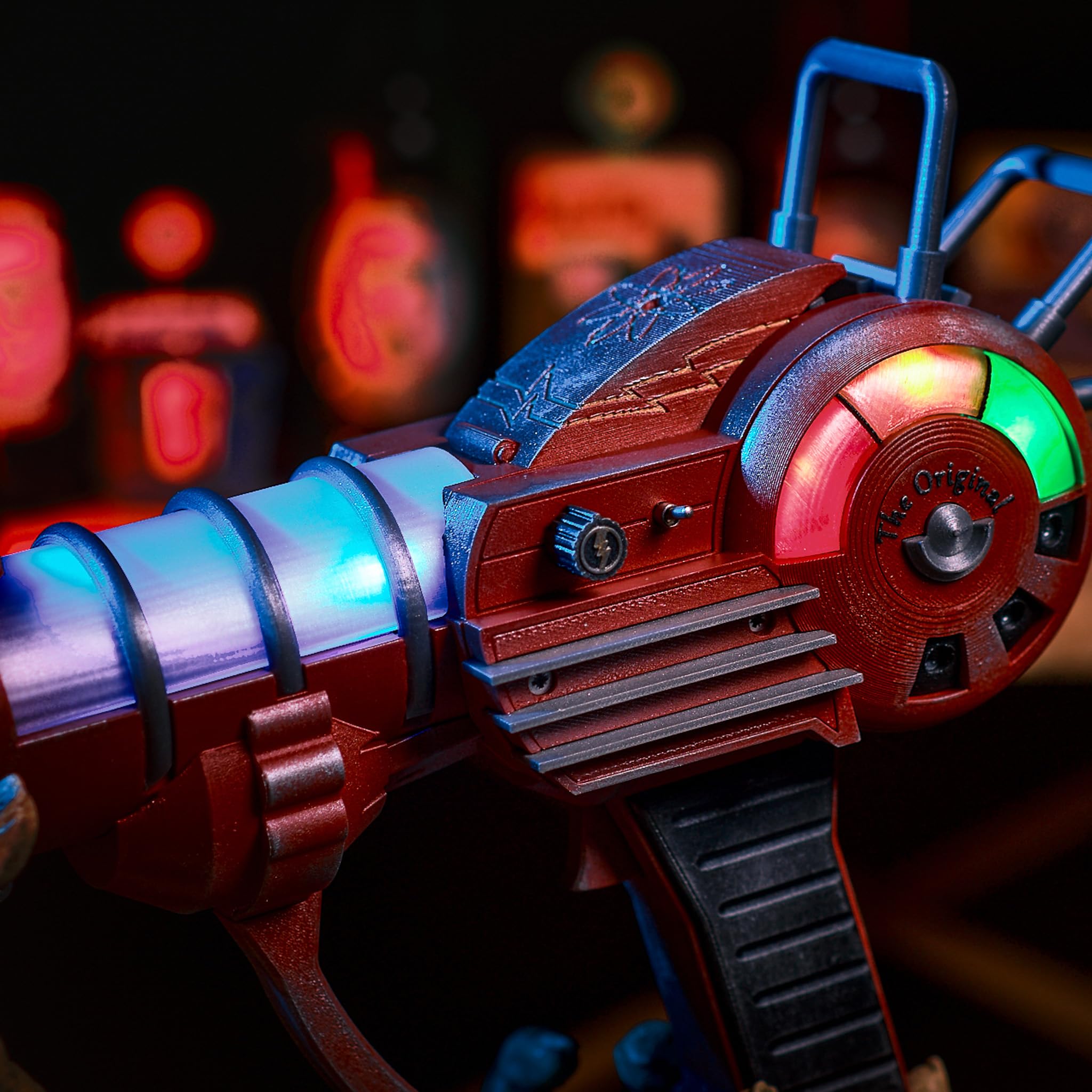 Ray Gun LED Lights Replica - Call of Duty Zombies Prop for Cosplay & Collectibles (Includes Ray Gun + Zombie Stand) | Perfect for Halloween Costumes, Gaming Room Decor, and Collector Displays