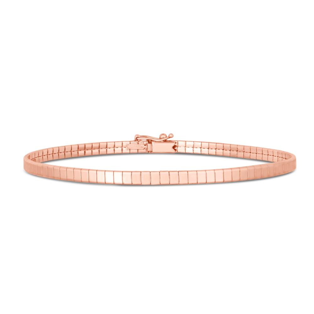 14K Gold Brick Omega Bracelet for Women - Elegant & Durable Jewelry for Everyday Wear, Gifts & Special Occasions