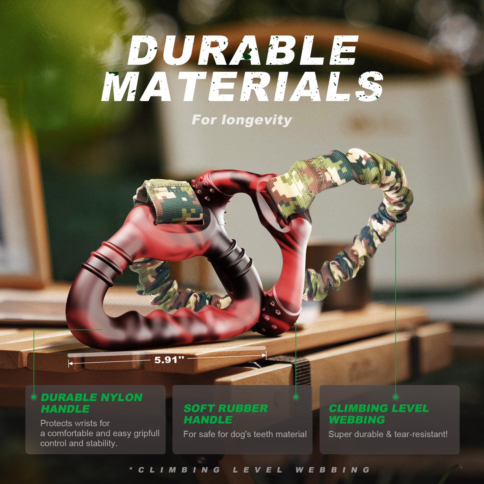 Durable Dog Chew Toys for Aggressive Chewers - Heavy-Duty Interactive Tug & Rope Toy for Large Dogs, Bungee Chew Toy for Exercise & Training - Perfect for Playtime, Teething Relief & Bonding Activities