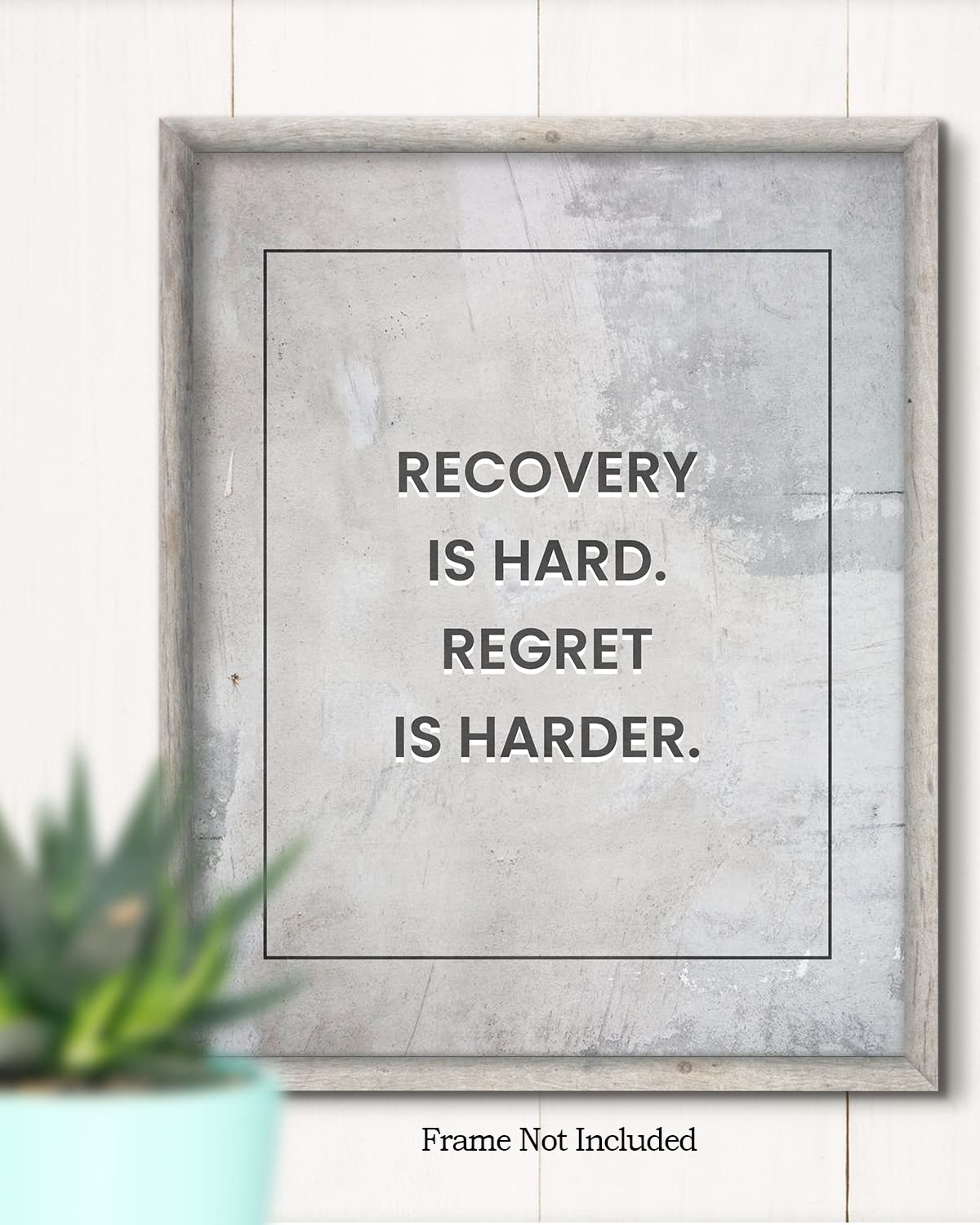 Govivo Sober - Inspirational Recovery Gifts for Men & Women - Motivational Sobriety Wall Art Decor - 8x10 Unframed Print for Addiction Recovery Office & Home - Perfect for AA Meetings, Rehab Centers & Sober Living Spaces