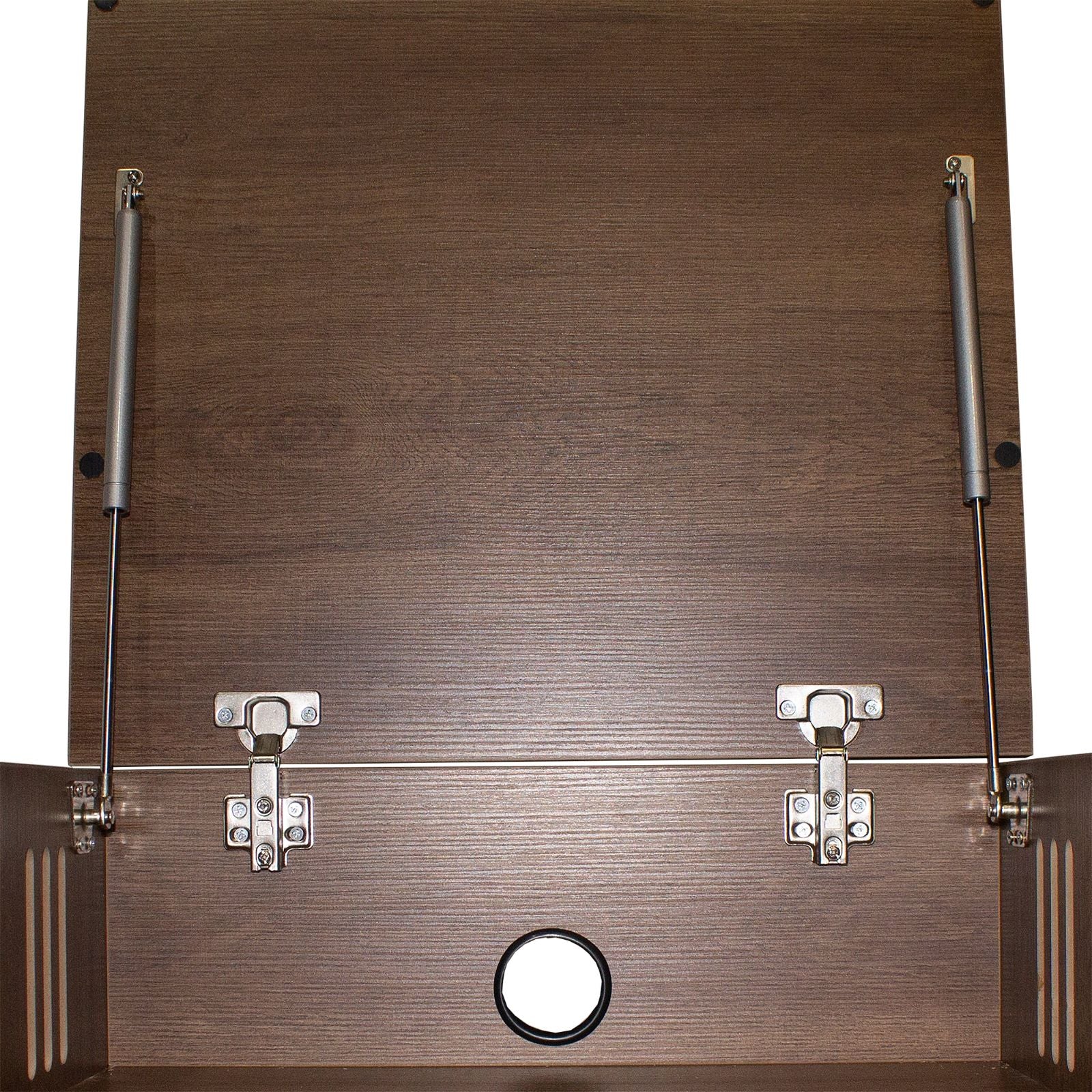 Tauris™ Dark Oak HiFi Storage Cabinet for Turntable & Vinyl Records - Perfect for Home Theater & Music Room Organization