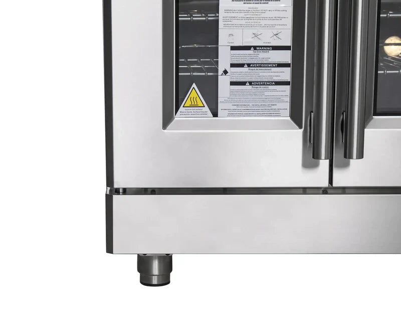 FORNO Massimo 30 Inch Freestanding Dual Fuel Range with French Doors - Stainless Steel FFSGS6325 | Professional Gas & Electric Oven for Home Cooking, Baking & Entertaining