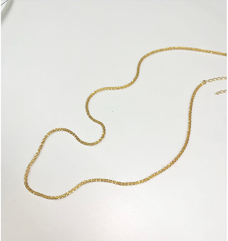 Sparkling Women's Clavicle Chain Choker Necklace - Elegant Layering Jewelry for Parties, Date Nights & Special Occasions