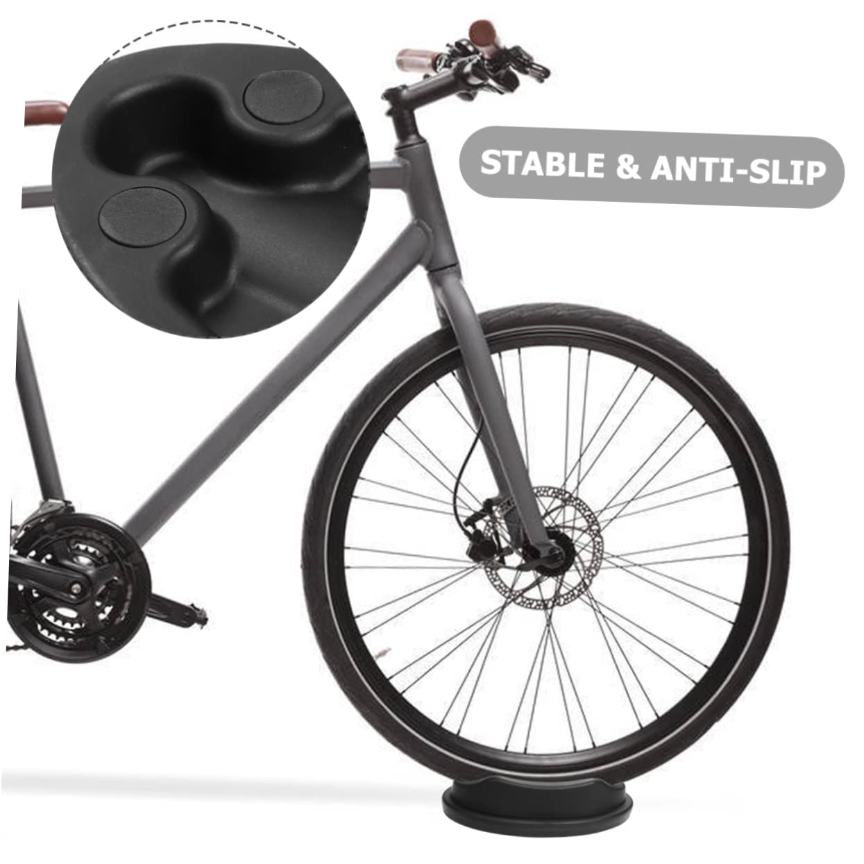 BESPORTBLE Bike Front Wheel Stabilizer Block - Heavy Duty Non-Slip Wheel Riser for Secure Bike Parking & Storage | Perfect for Garage, Home, and Workshop Use