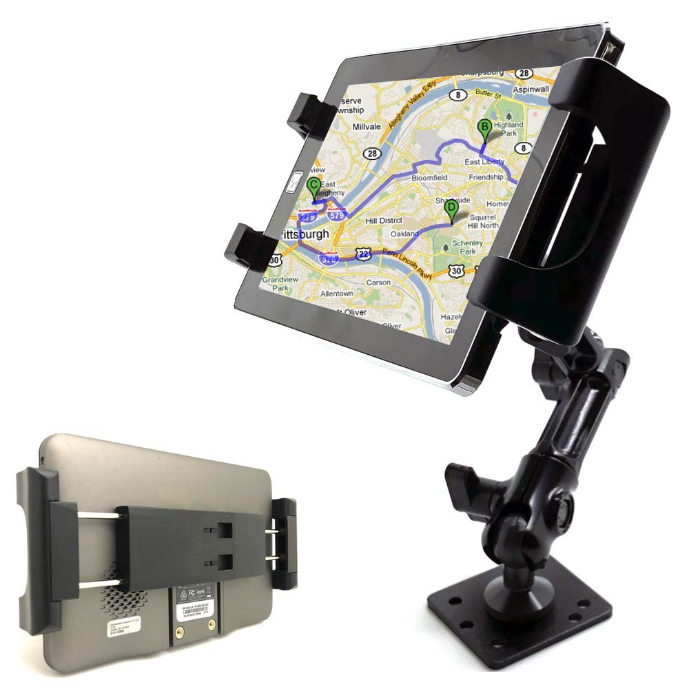 Heavy Duty Industrial Alloy Metal ELD Drill Base Universal Tablet & Smartphone Mount - Wall, Fleet & Truck Holder for iPad Mini/Air/Pro (All Gen), iPhone 15/16 Pro/Max/Plus, Galaxy S23/S24, Tab & Surface Pro | Perfect for Truckers, Fleet Management & Industrial Worksites