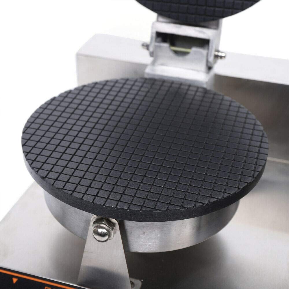 Electric Ice Cream Waffle Cone Maker Machine - Commercial & Home Use, 110V Nonstick Stainless Steel Waffle Cone Roll Maker - Perfect for Ice Cream Shops, Bakeries, and Home Dessert Making