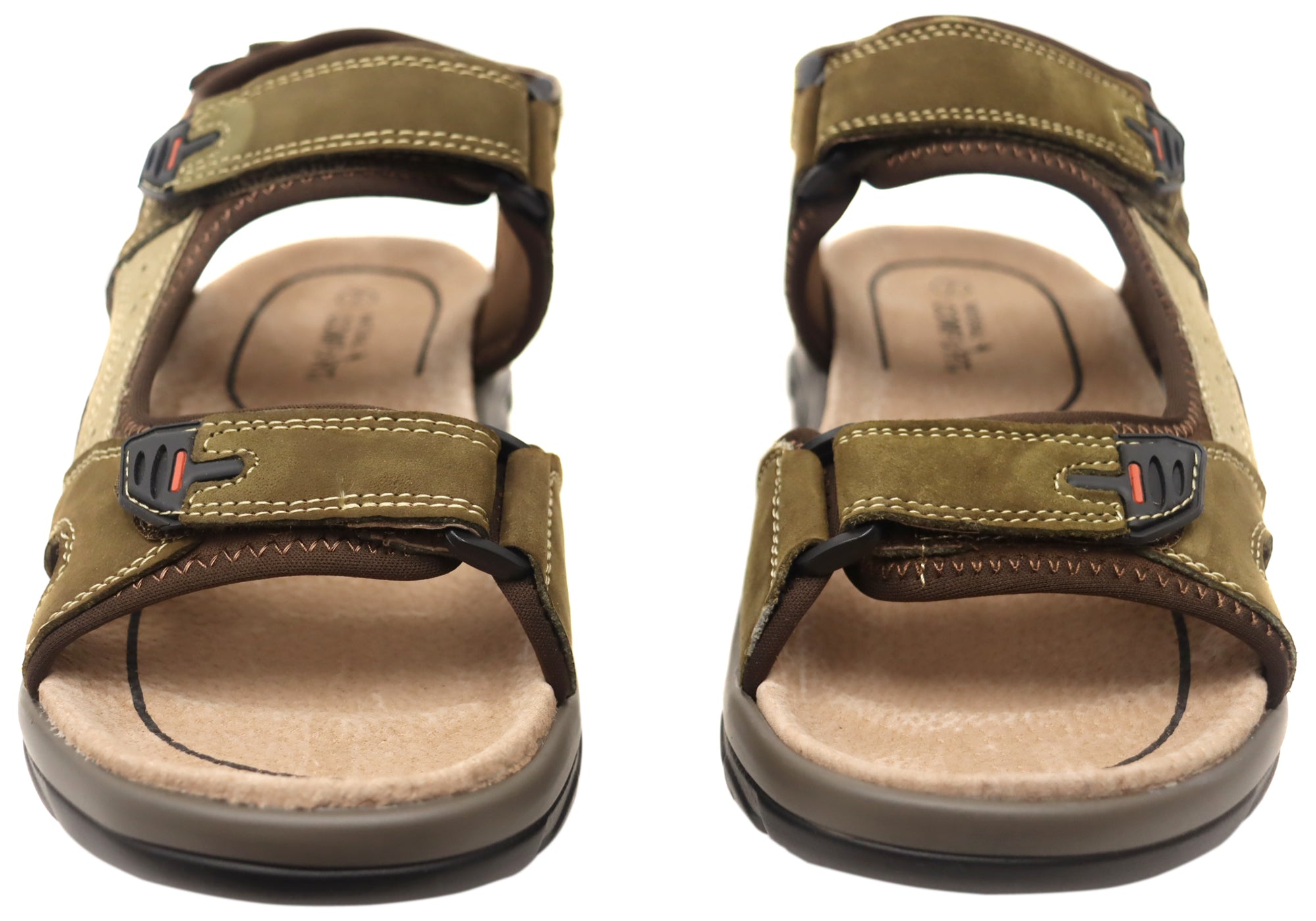 Natural Comfort Clift Men's Leather Adjustable Strap Sandals - Breathable Summer Casual Shoes for Beach, Walking & Outdoor Activities