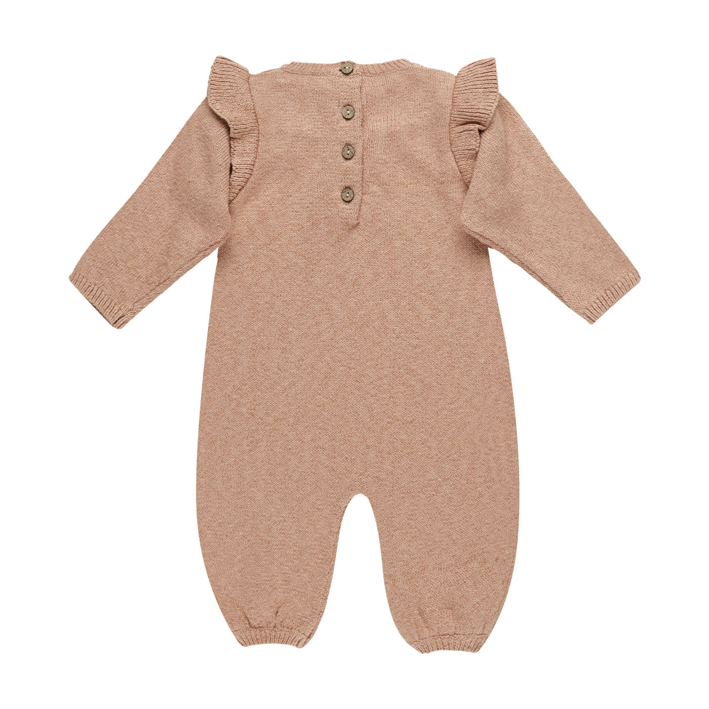 Long Sleeve Mira Knit Romper for Women - Soft Heathered Rose Color - Cozy One-Piece Jumpsuit - Perfect for Casual Outings, Loungewear & Fall Fashion