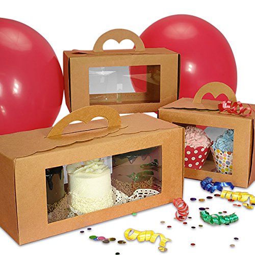 Premium Kraft Window Pastry Boxes 10-3/4
