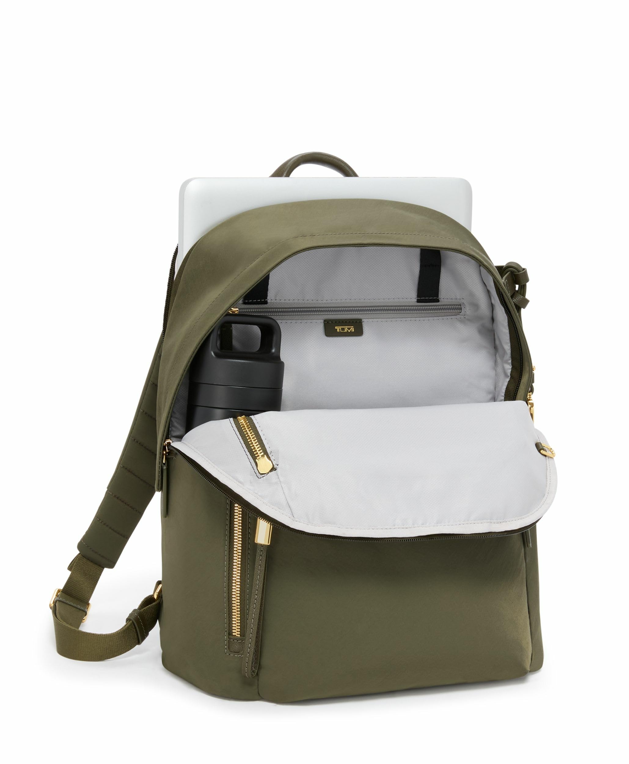 TUMI Voyageur Halsey Backpack for Men & Women - Durable Travel Backpack with Laptop Compartment - Olive Green Business & Commuter Backpack for Work, College & Everyday Use