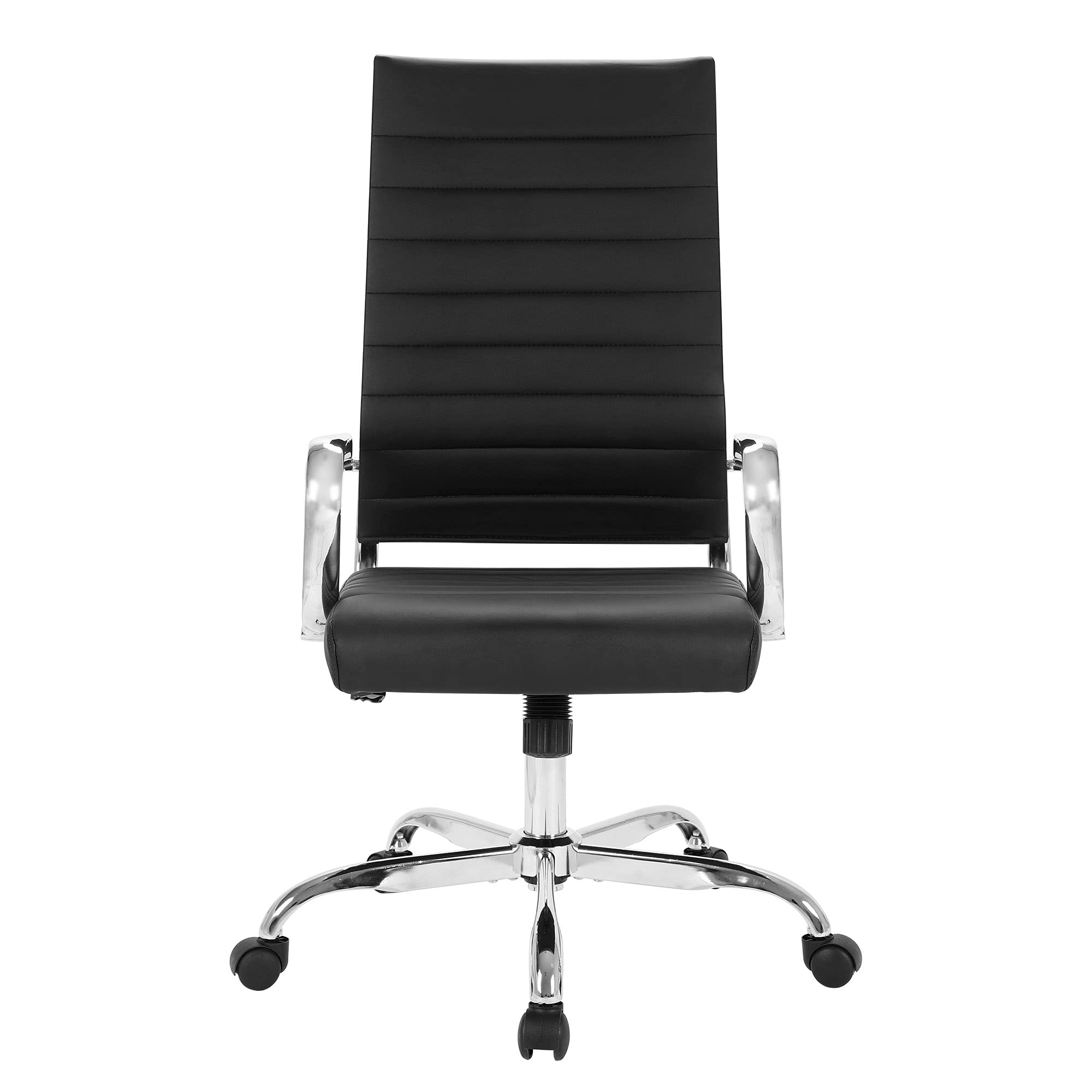 Ergonomic Modern Office Chair - Adjustable Leather Desk Chair with 360° Swivel & Lumbar Support - Perfect for Home Office, Gaming, and Executive Workspaces