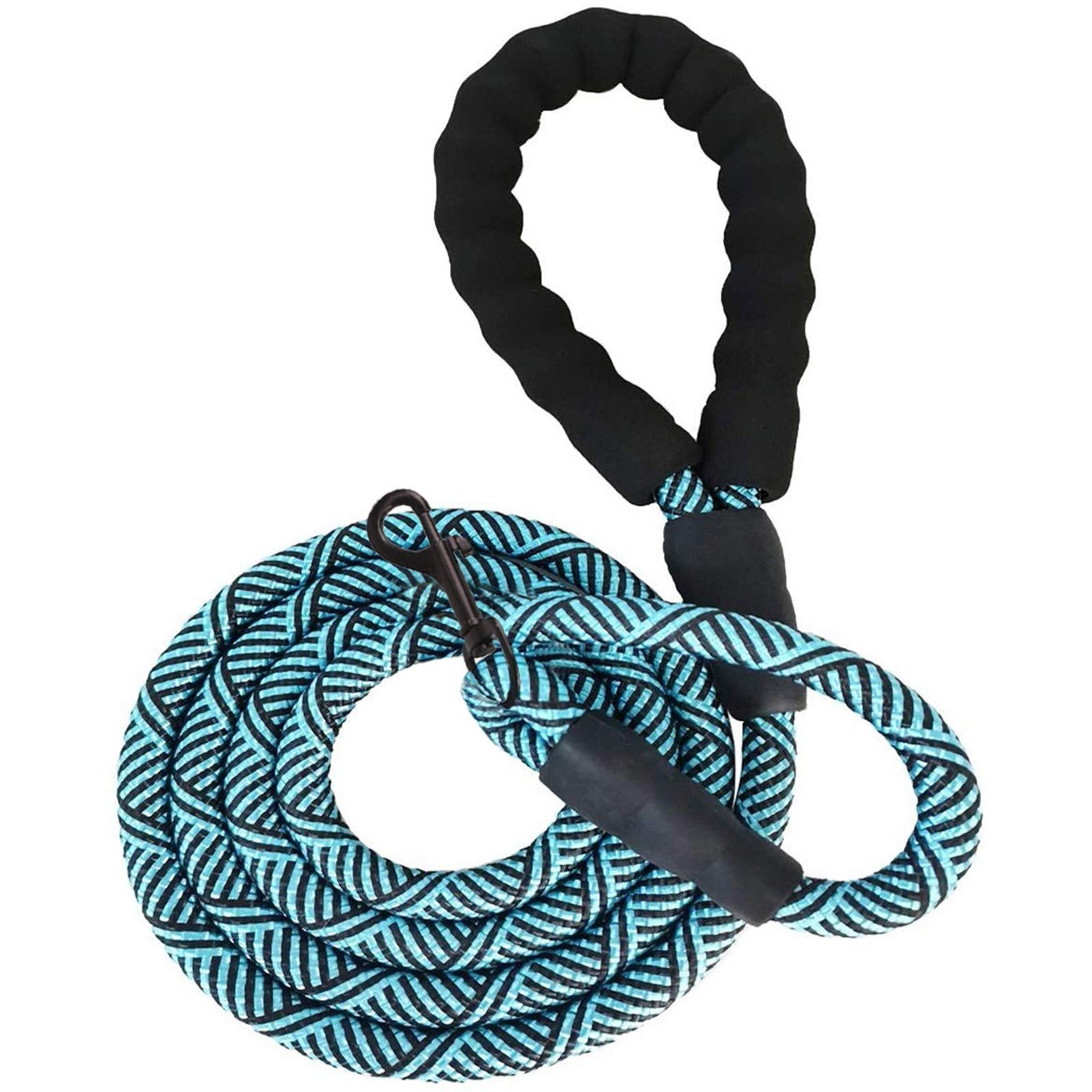 Durable 8ft Slip Handle Rope Dog Leash for Training - 1.5m x 12mm Pet Collar with Strong Nylon Rope (Perfect for Walking, Running & Obedience Training)
